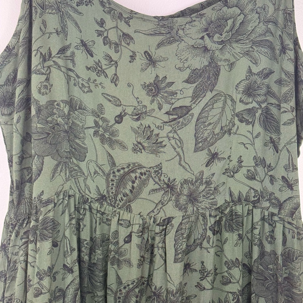 Disturbia Meadow Flowers Floral Print Tiered Midi Dress - Picture 5 of 8
